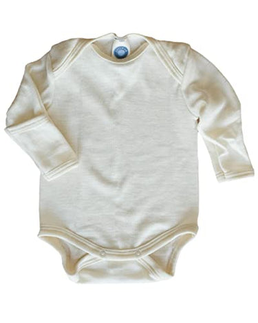 Cosilana, baby bodysuit with scratch protection, 70% organic wool, 30% silk on sale
